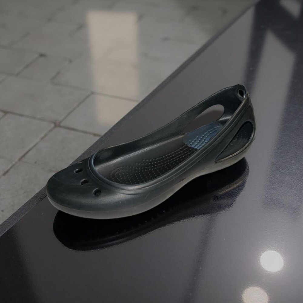Crocs Kadee Black Ballet Flats Comfort Shoes Slingback Size 8